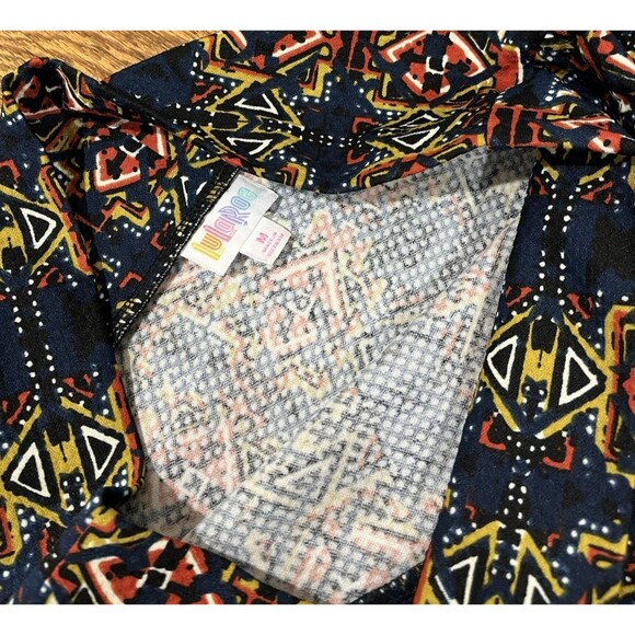 Women's Lularoe Cassie Pencil Skirt Sz Medium M Knee Length Aztec Geometric Knit - Picture 5 of 6